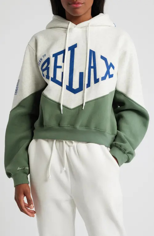 THE MAYFAIR GROUP Scan to Relax Hoodie in Green /Heather Grey at Nordstrom, Size Xx-Large | Nordstrom