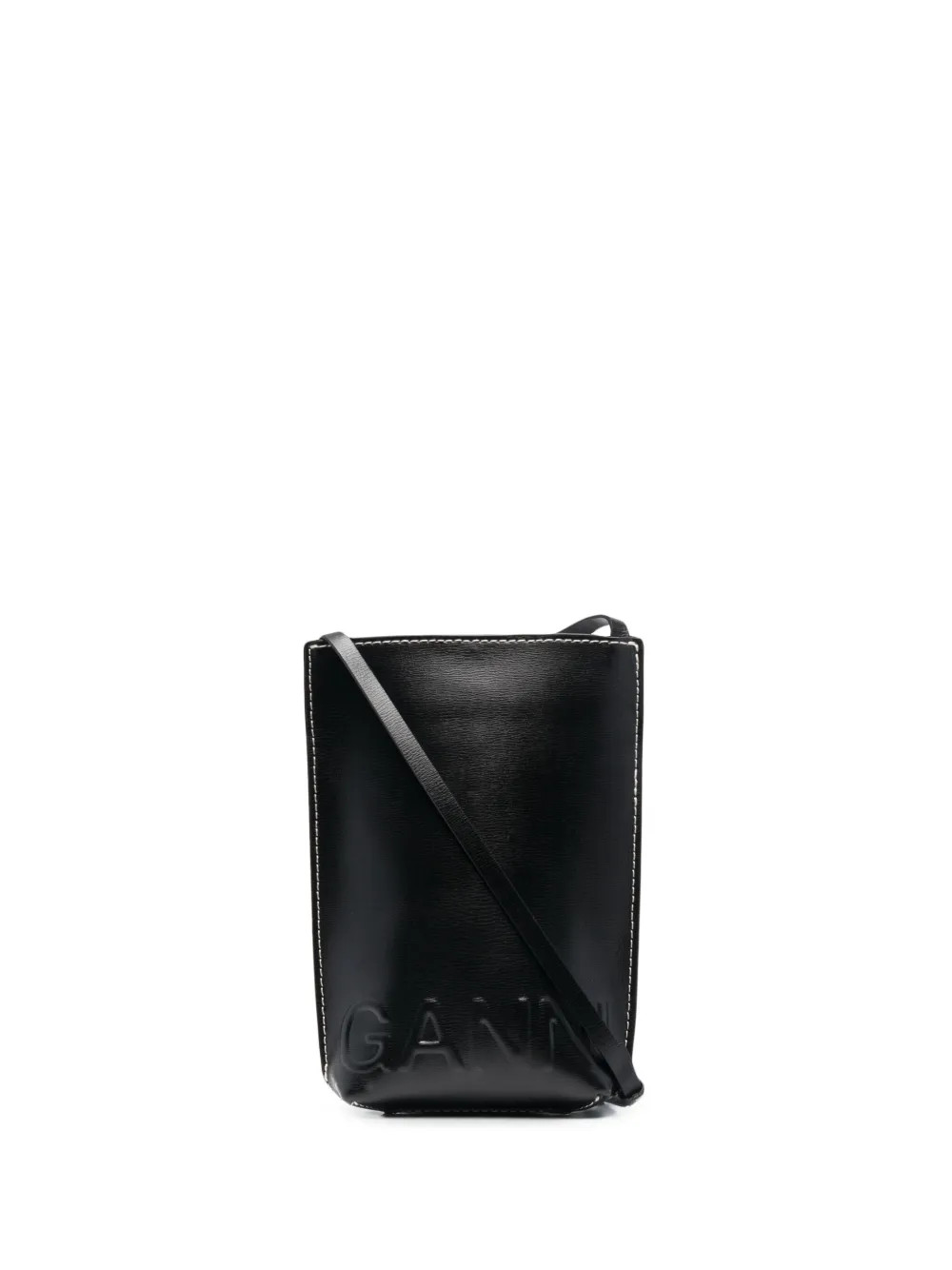 GANNI embossed-logo Crossbody Bag - Farfetch | Farfetch Global