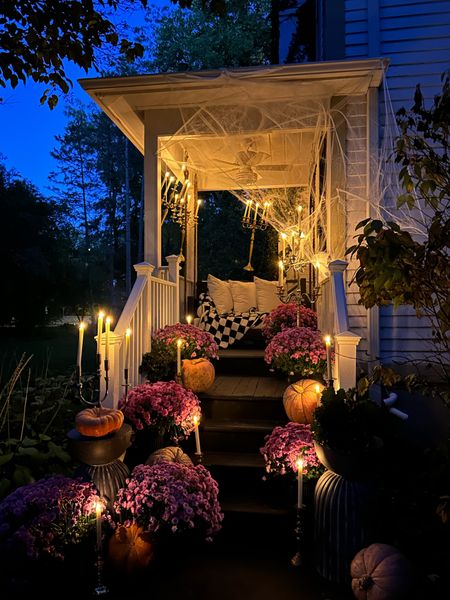 Spooky Halloween porch with the coolest faux candles 🕯️ 

#LTKxPrime 

#LTKSeasonal #LTKhome