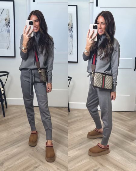 Two piece jogger set from Amazon 
A little heavier in weight and super soft 
High rise joggers ..set sz small Uggs tts
Travel outfit, cozy at home, weekend jogger set, Amazon fashion finds @liveloveblank
#ltku #ltkstyletip


#LTKover40 #LTKSeasonal #LTKfamily