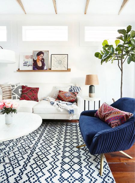 A crisp white backdrop is the perfect canvas for color to really pop!
Throw back to this living room we designed back in 2018!


#LTKhome