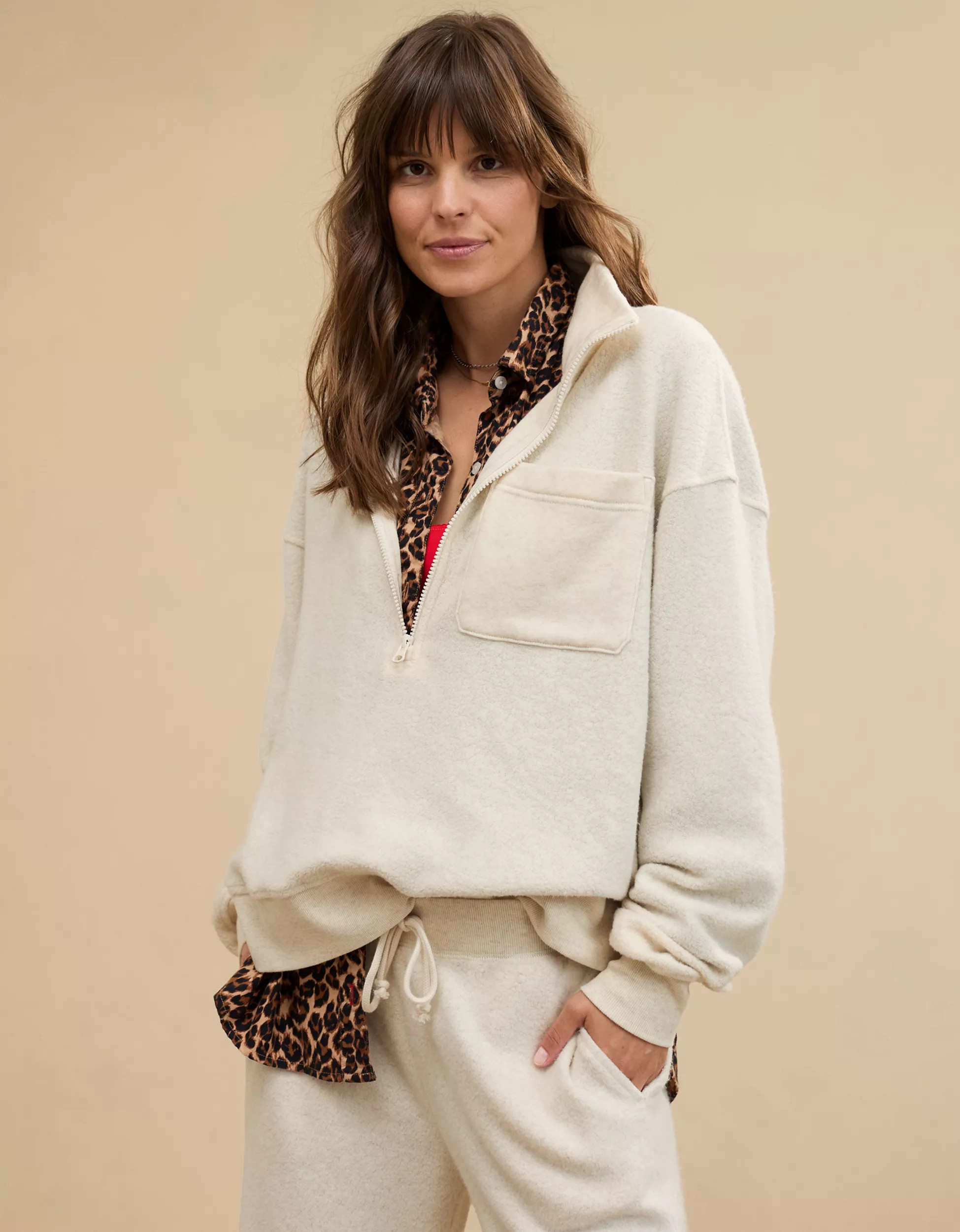 Aerie Softest Quarter Zip Sweatshirt | Aerie