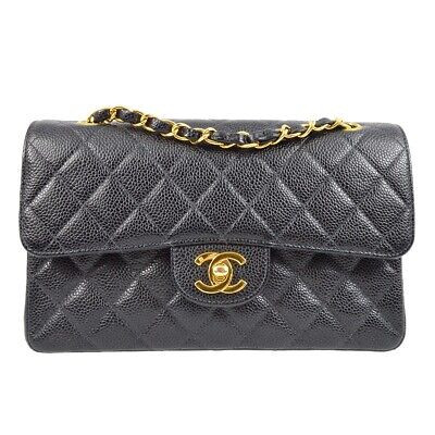 Chanel Black Calfskin Small Classic Double Flap Shoulder Bag 122180  | eBay | eBay UK