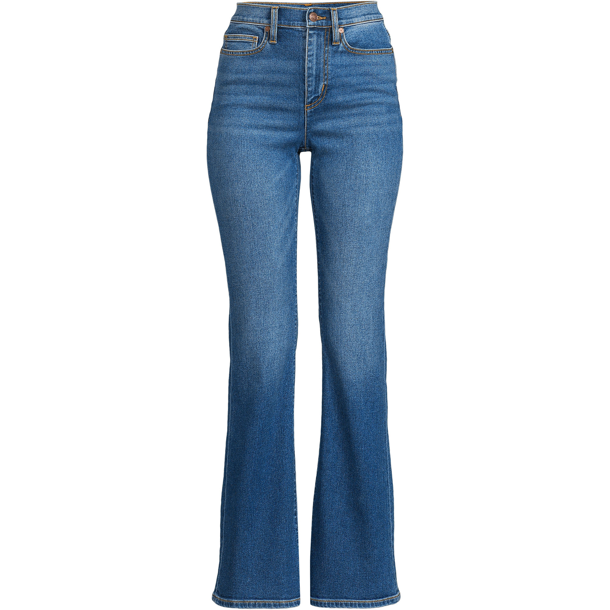Women's Recover Denim High Rise Skinny Flare Jeans | Lands' End (US)