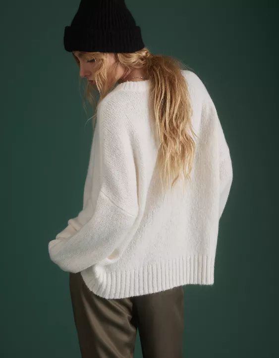 AE77 Mohair Boyfriend Sweater | American Eagle Outfitters (US & CA)
