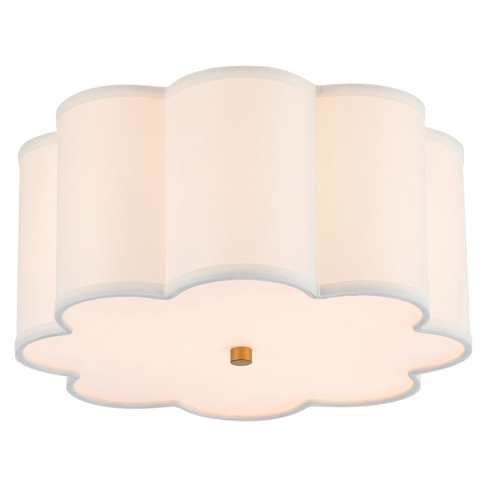Olinde Linen Blend Flush Mount | Wayfair North America