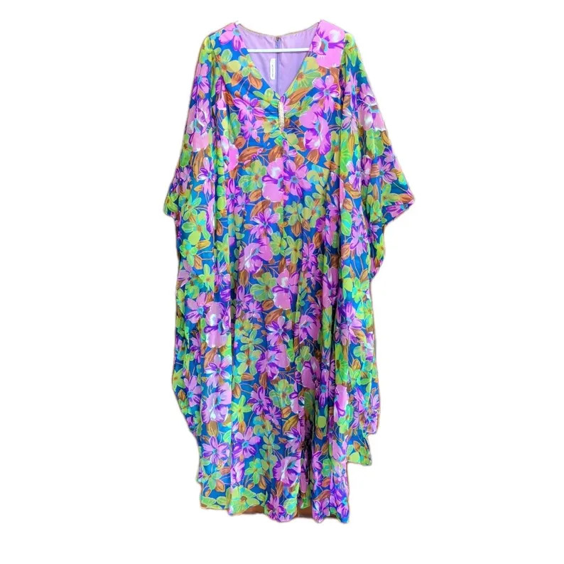 Vintage 70s Angel Sleeve Fairy Hippie Formal Floral Print Maxi Dress Unique Rare - Etsy | Etsy (US)