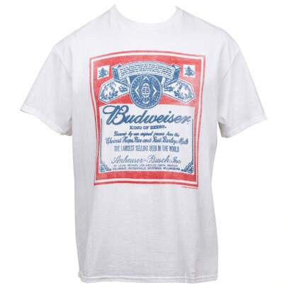 Budweiser King Of Beers Vintage Label T-Shirt | SHEIN