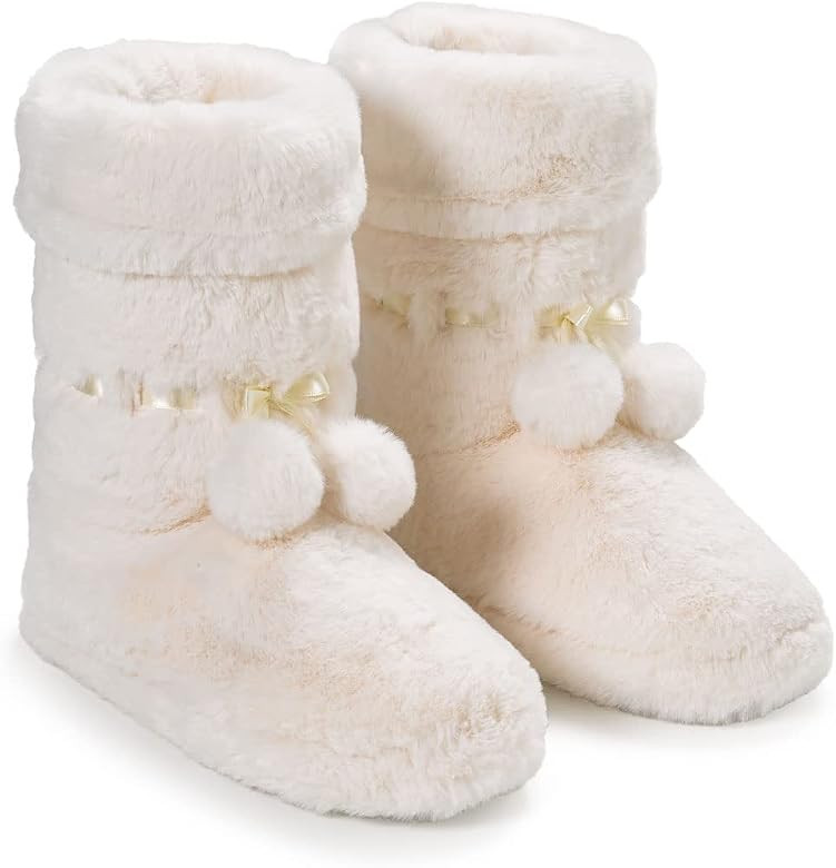 PajamaGram Women's Slipper Boots - Bootie Slippers for Women | Amazon (US)