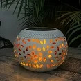 pearlstar Table Solar Lights Outdoor Waterproof - Dancing Flickering Flame Lamp White Metal Table... | Walmart (US)