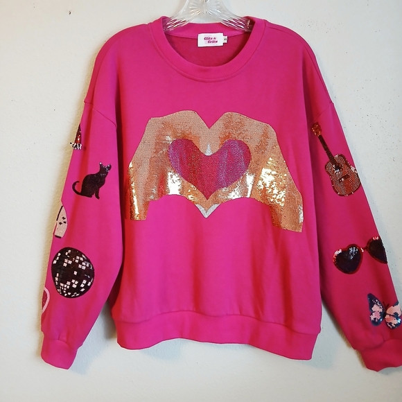 Swiftie Pink Sequin Sweatshirt | Poshmark