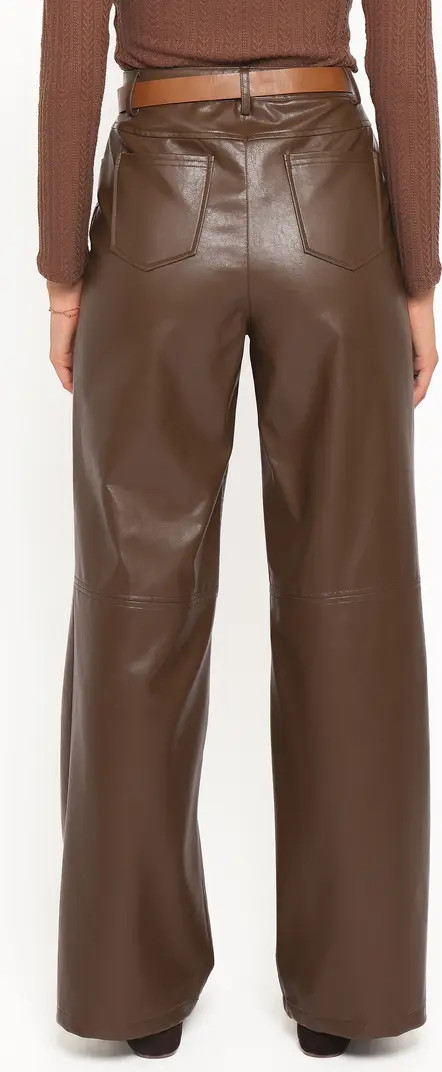 Emer High Waist Straight Leg Faux Leather Pants | Nordstrom