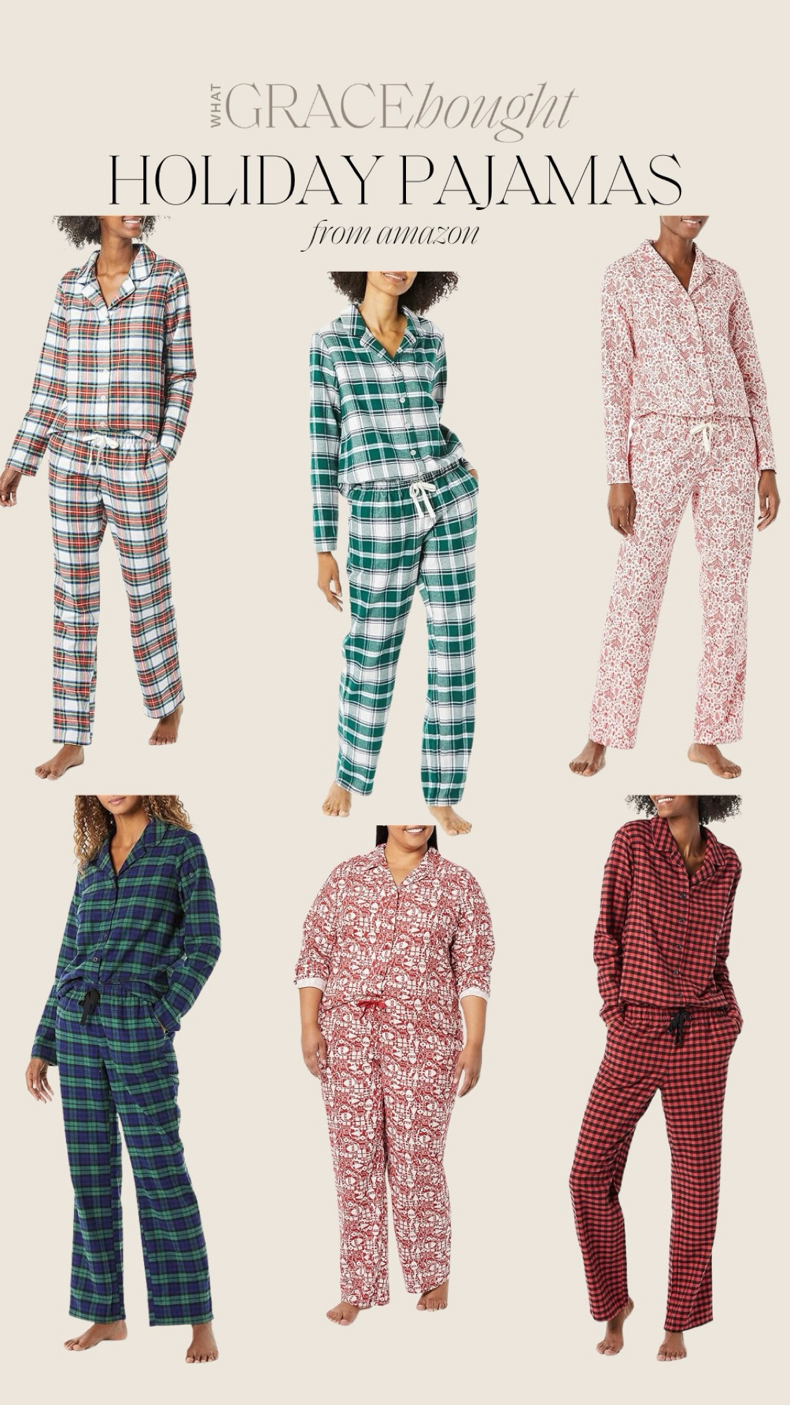 #holidaypajamas from Amazon! Love the #flannel look so much! Perfect for Christmas morning! 

#LTKHoliday #LTKSeasonal #LTKfindsunder50