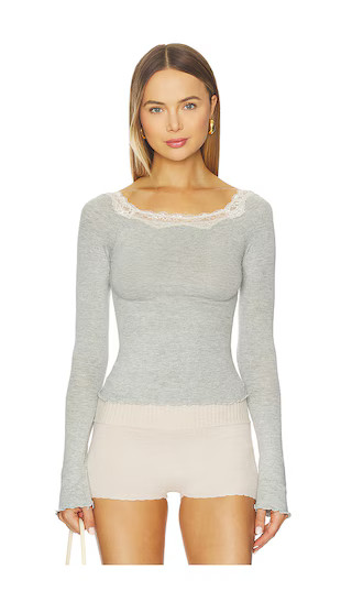 x Intimately Oh My Darling Long Sleeve In Heather Grey Combo | Revolve Clothing (Global)