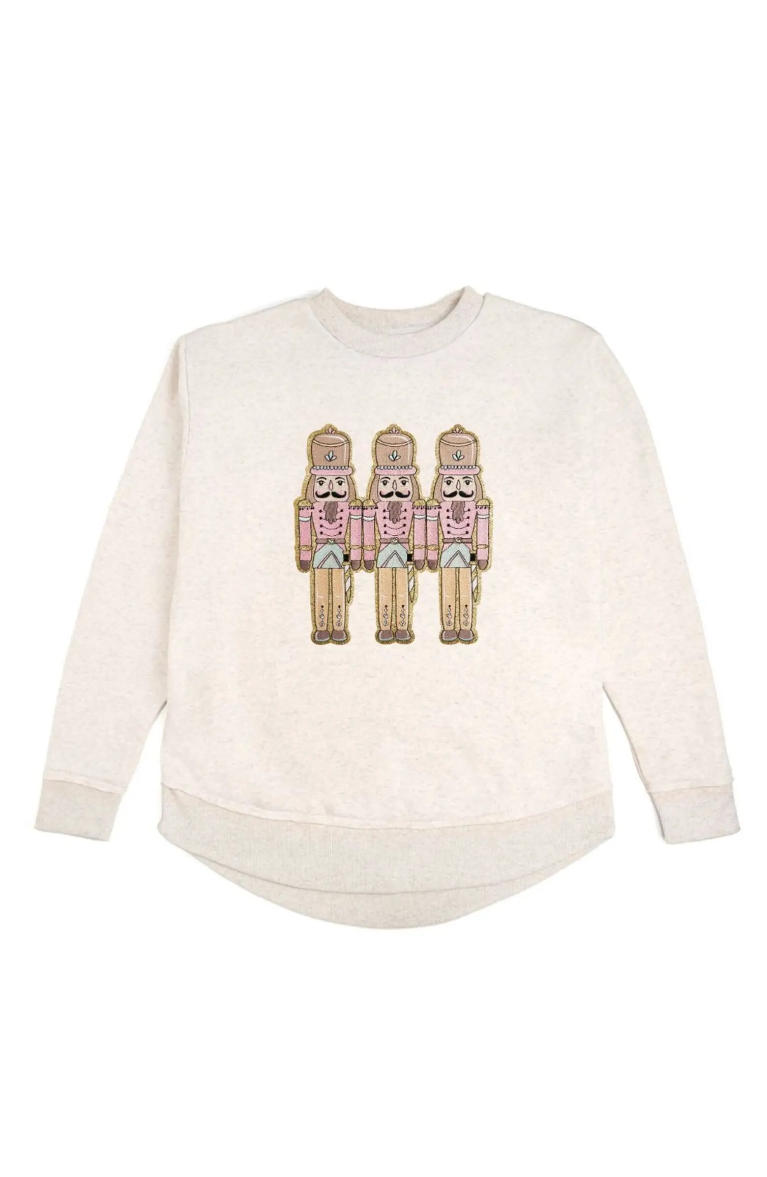 Pastel Nutcracker Patch Christmas Women's Sweatshirt | Nordstrom