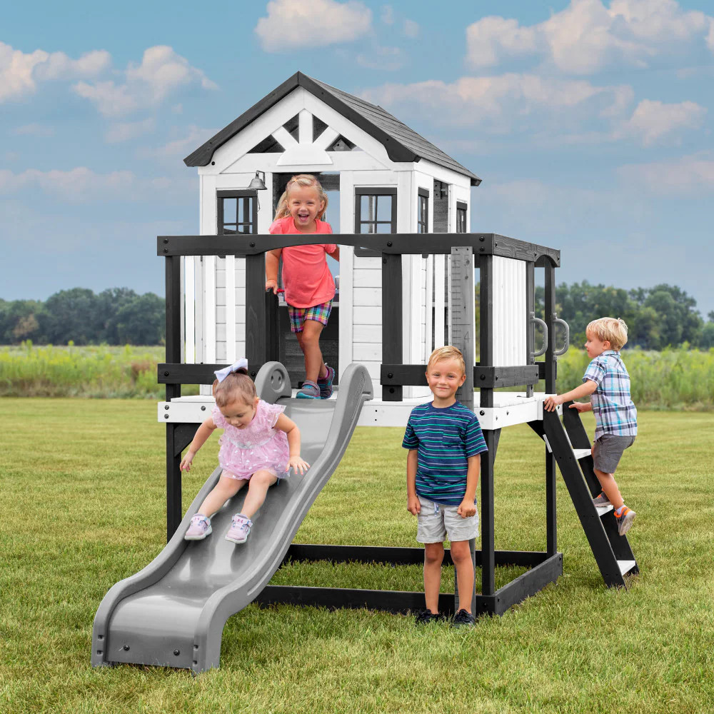 Backyard Discovery White Sweetwater Playhouse Outdoor Wood Playhouse | 2303027COM | Lowe's