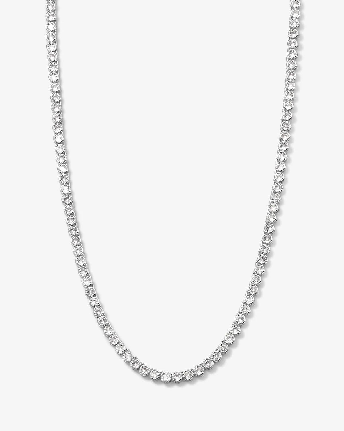 Elegant Silver Baroness Tennis Necklace 3mm | Melinda Maria | Melinda Maria Jewelry