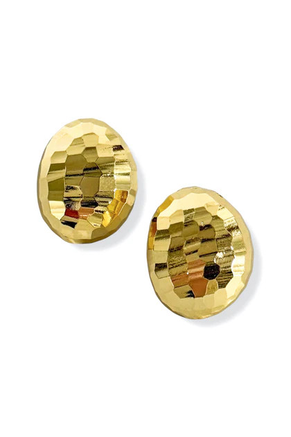 Choosing You Gold Disco Stud Earrings | The Willow Tree