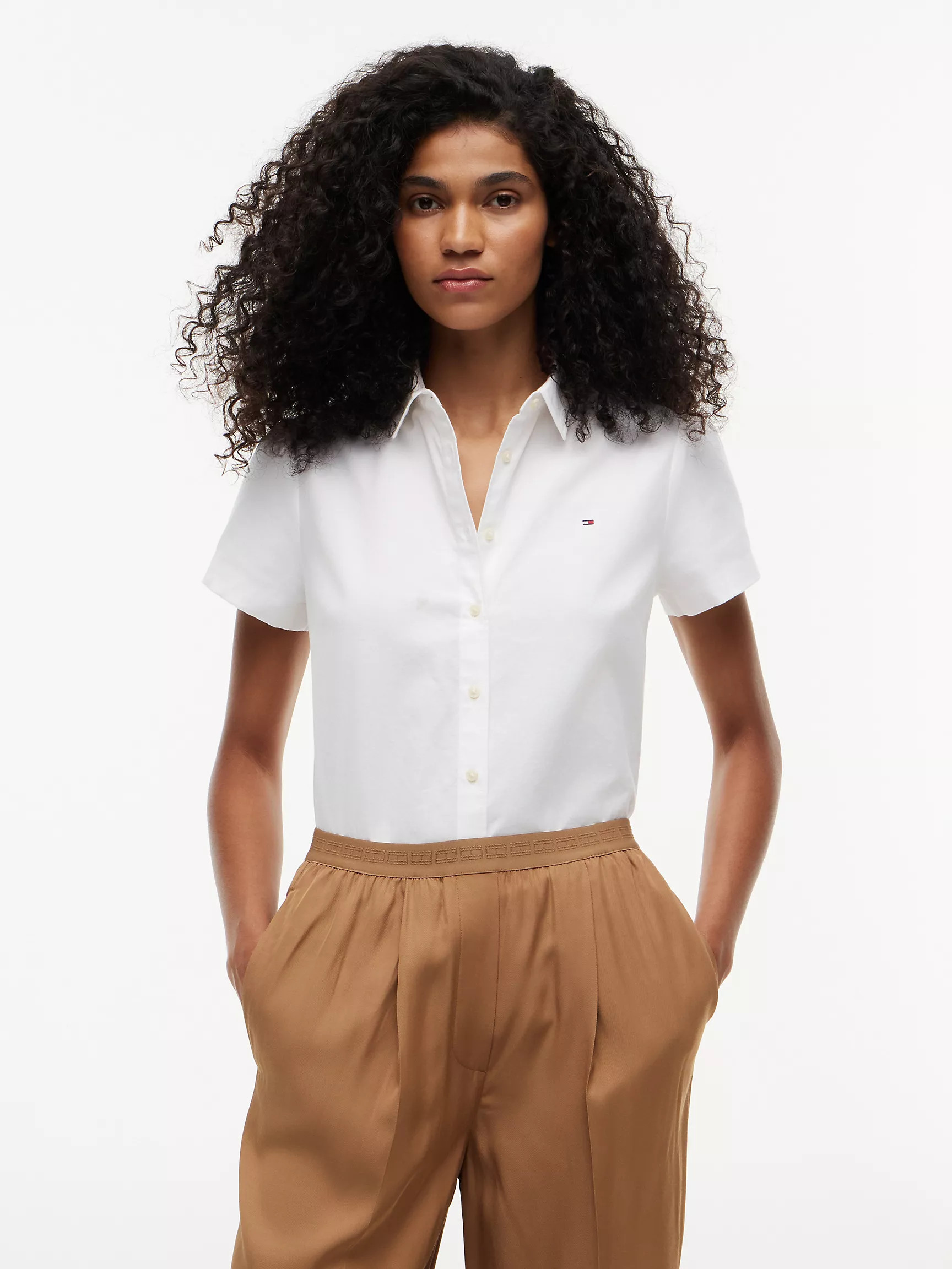 Short-Sleeve Oxford Shirt | Tommy Hilfiger | Tommy Hilfiger (US)