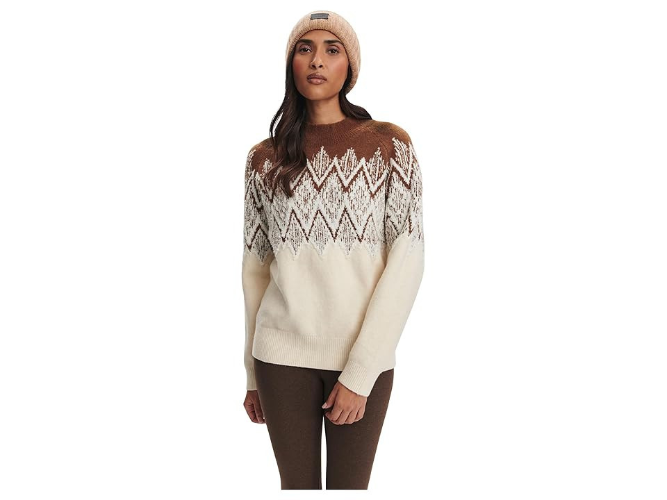 Varley Siren Jacquard Sweater 2.0 Women's Clothing Cocoa Dust : LG, Acrylic/Elastane/Nylon | Zappos