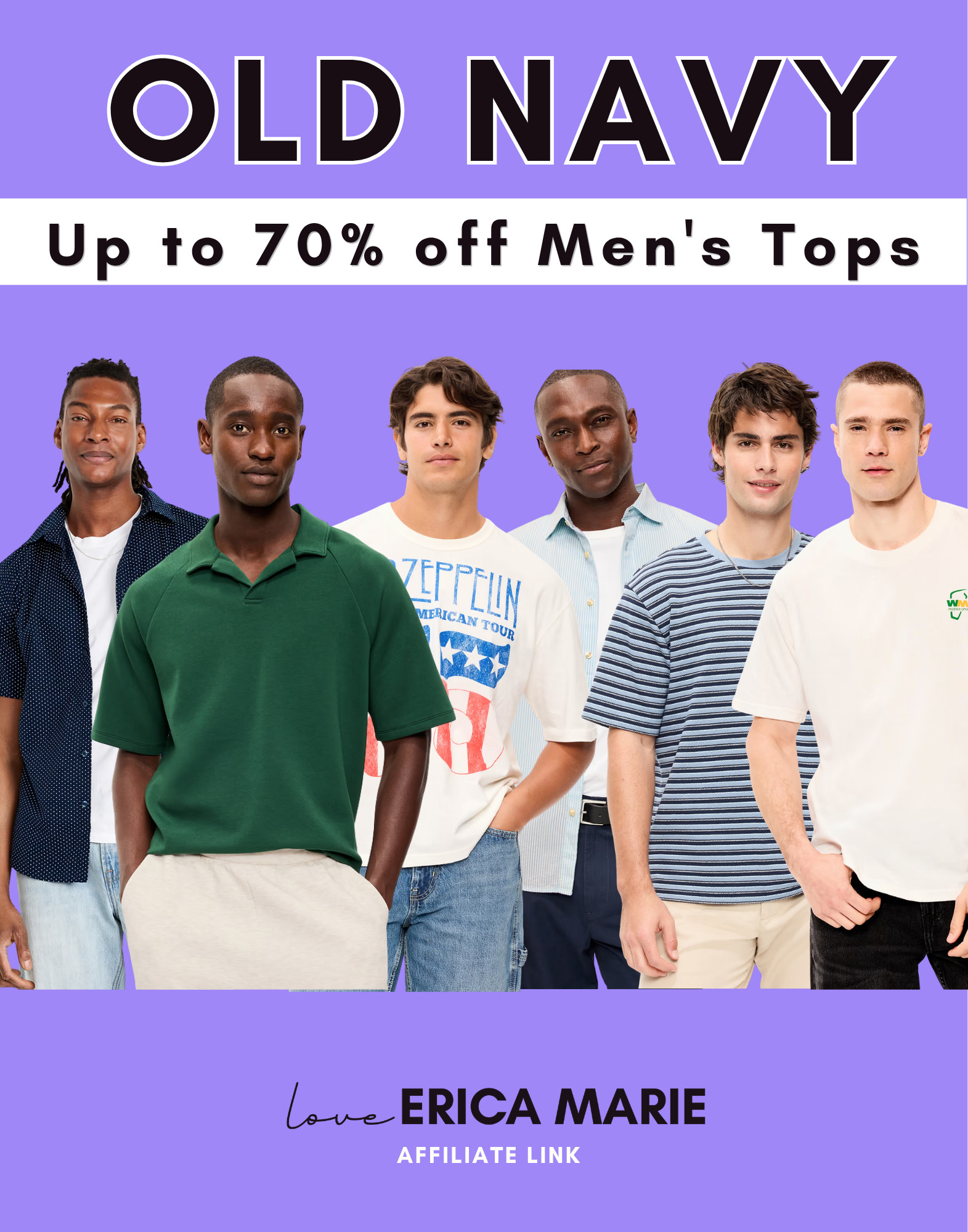 Hurry! 🚨 Old Navy men's tops are up to 70% off on clearance! The perfect time to stock up on polos, tees, and more.

Men's Tops on Sale, Men's Polos and Tees, Tops for Men on Sale 

 #LTKSaleAlert #LTKMens