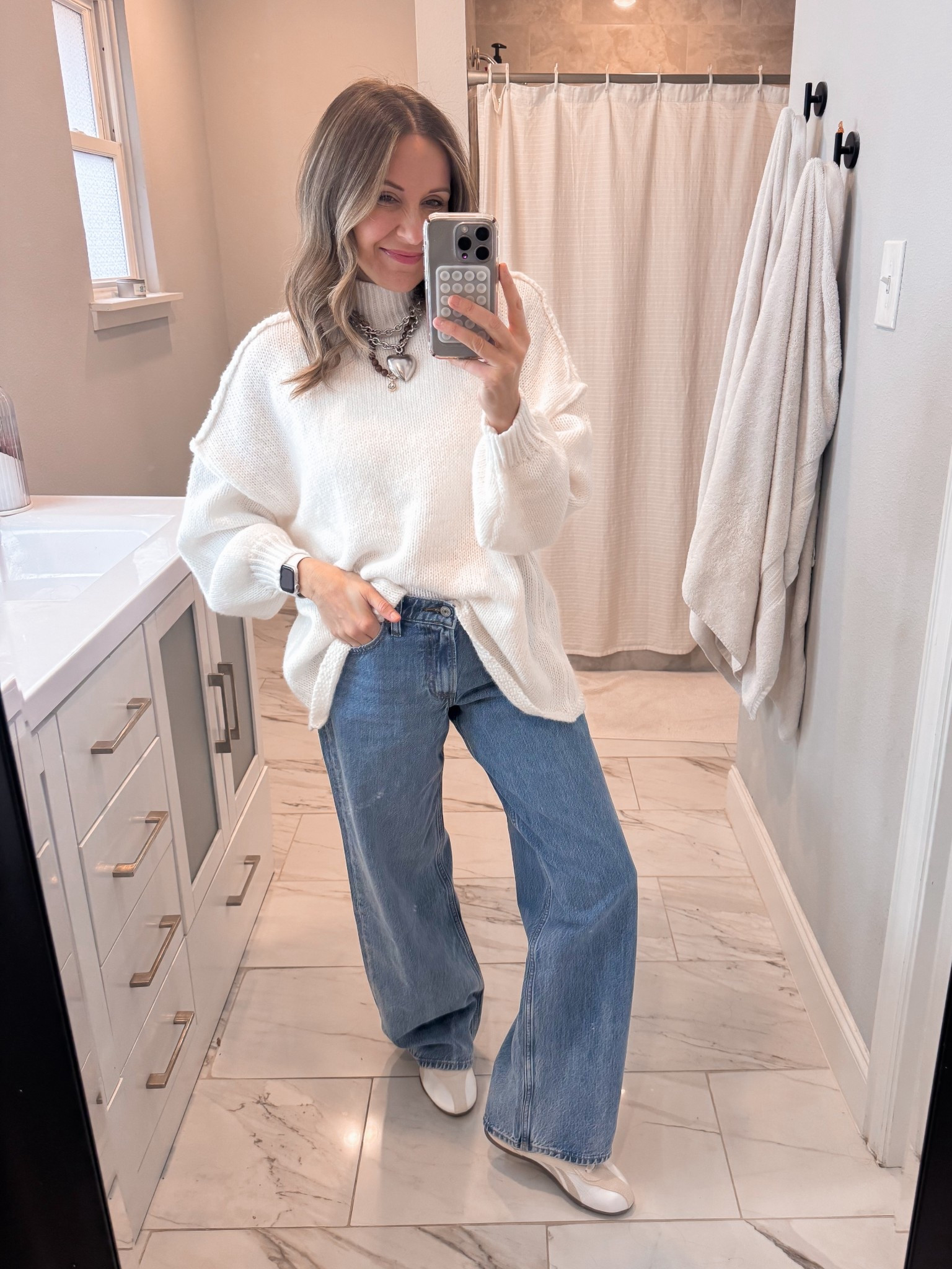 Sweater - small
Jeans - 26



#LTKdayinmylife #LTKOver40 #LTKootd