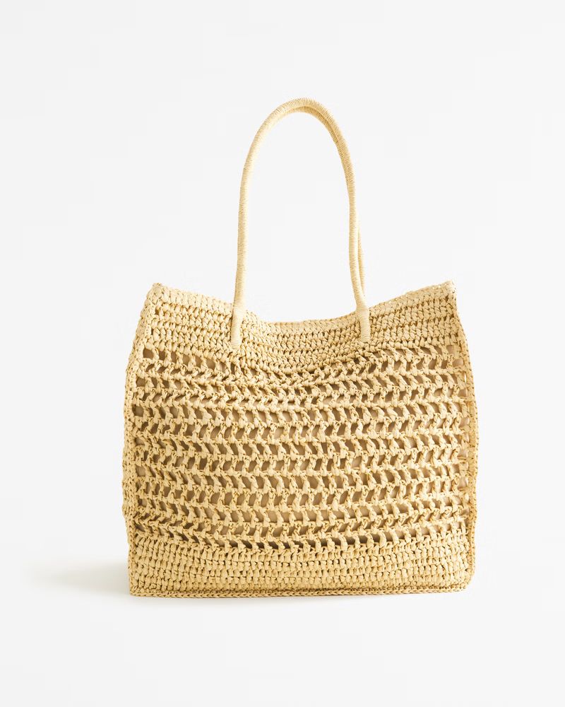 Women's Straw Packable Tote Bag | Women's Accessories | Abercrombie.com | Abercrombie & Fitch (US)
