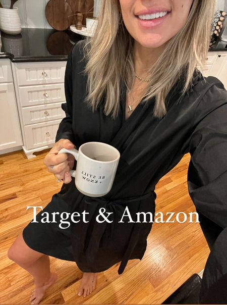 Target silky robe size xs/s
Amazon be still & know coffee mug

#targetstyle #amazonfinds #laurabeverlin

#LTKSeasonal #LTKsalealert #LTKunder50