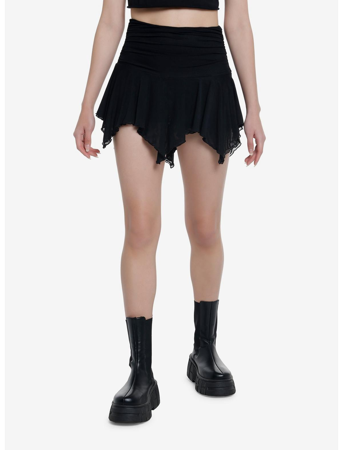 Black Chiffon Hanky Hem Skirt | Hot Topic | Hot Topic
