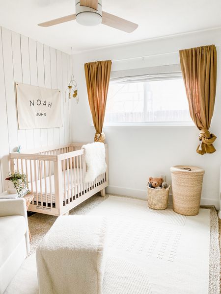 Gender neutral nursery vibes for the babe ✨ love the cozy woven, linen and wool textures this room has to offer! Rugs currently on sale!

#LTKhome #LTKsalealert #LTKbaby