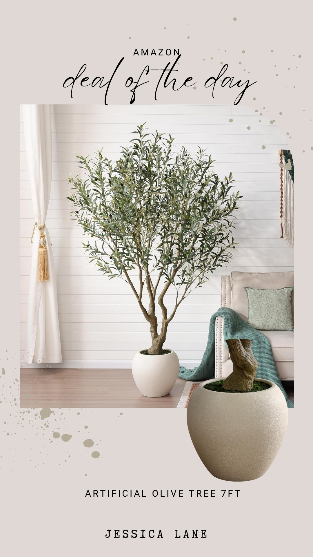 Bring a touch of everlasting nature into your living space with this beautiful seven-foot artificial olive tree. It adds the perfect modern farmhouse aesthetic without any of the watering hassle.#homedecor #amazonhome #fauxplants #interiordesign

#LTKSaleAlert #LTKHome #LTKSeasonal
