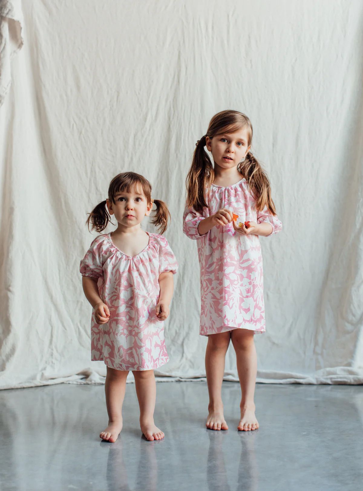 Girl's Parker House Dress in Marshmallow Floral | La Paloma