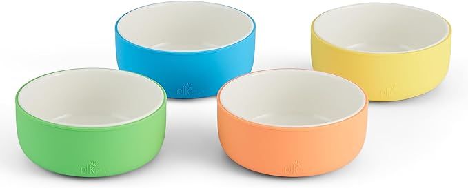 Elk and Friends Kids Porcelain Bowls with Silicone Sleeve | Kids/Toddler/Baby Feeding | Microwave... | Amazon (US)