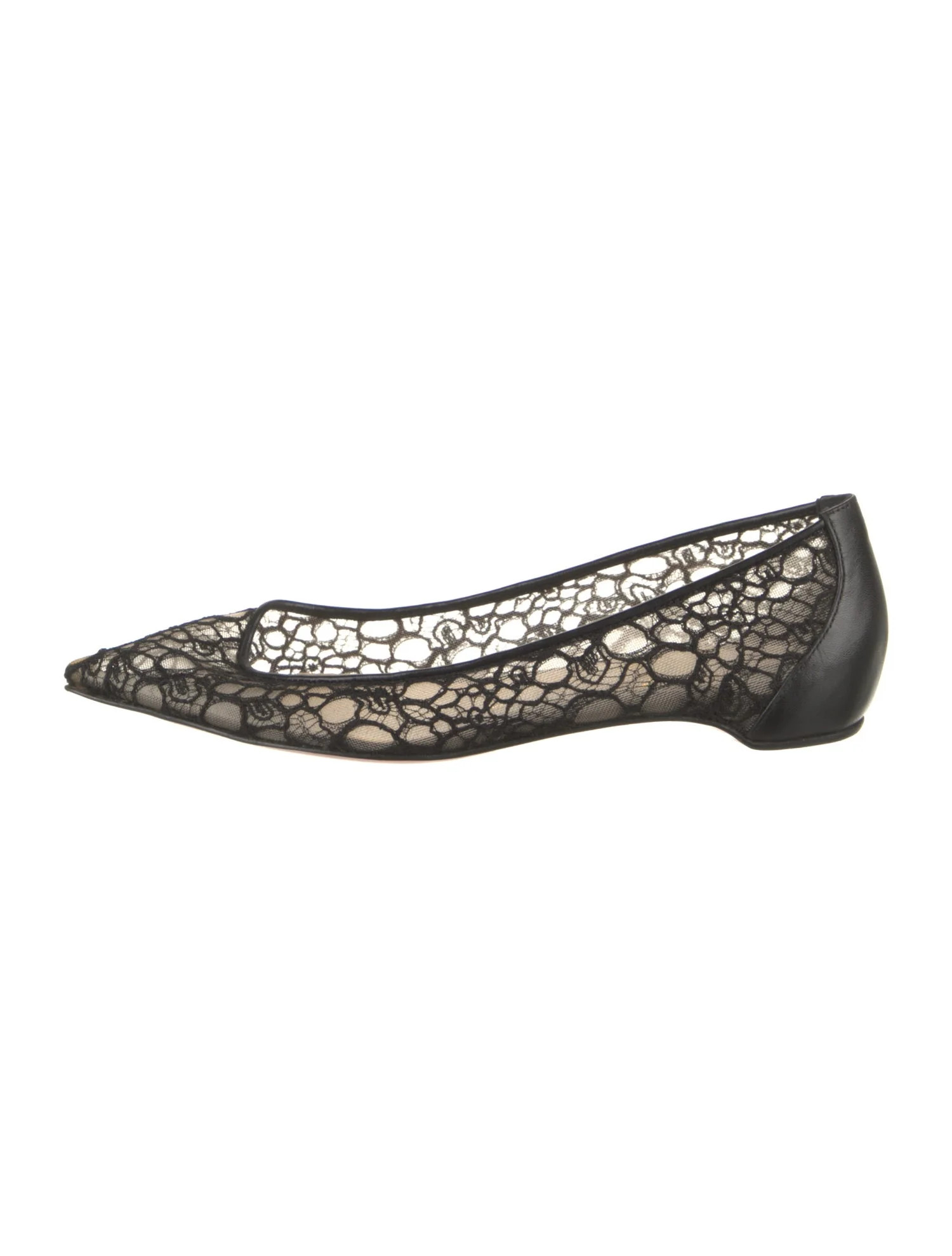 Lace Pattern Ballet Flats | The RealReal