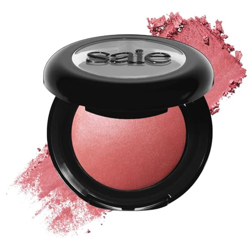 Saie SuperSuede Baked Blush - Talc-Free Powder Blush for All Day Wear - Enriched with Plant-Derived Squalane + Glycerin to Help Moisturize Dry Skin - Mia (0.1 Ounce) | Amazon (US)