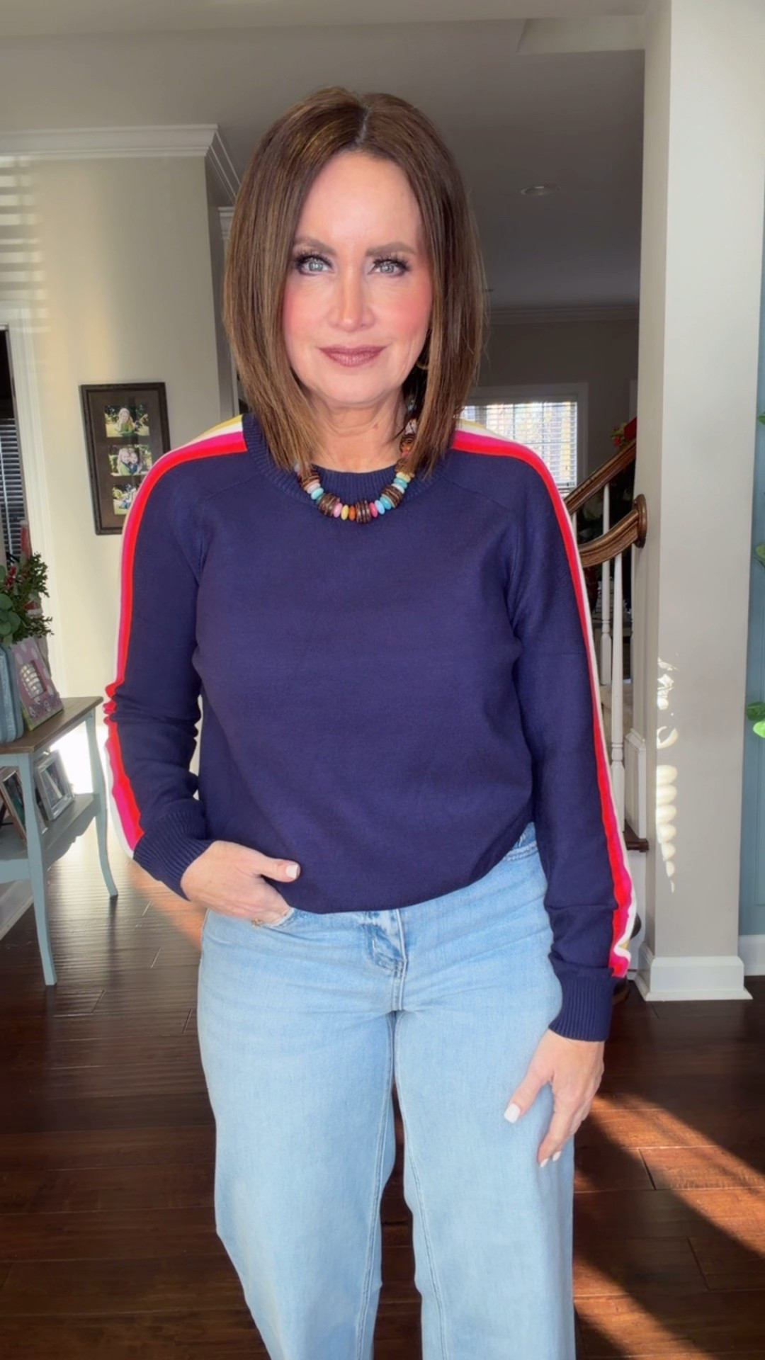 Shop Avara 30% off sitewide one day only 12/16 with code CHEERS30

Use code LAURA on my jewelry 

Sweater - size down if in between
Jeans - true to size 

#LTKOver40 #LTKSaleAlert #LTKgrwm