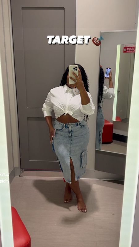 DRESSING ROOM CHRONICLES 13 | I Been Wanting to Show Yall These skirts For Days but I was waiting on The Links To Populate on the @target website…| #target 🎯 just be targeting 🎯 @targetstyle 
.
🎯Sizes I Have On 🎯
1. Top M / Skirt M
1. Jean Top XL
2. Top M / Skirt M
3. Top M / Pants M
4. Dress 8 (I need a 10)