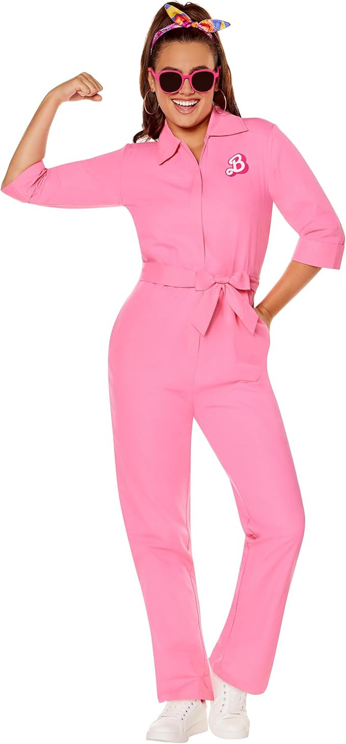 Spirit Halloween Barbie the Movie Adult Pink Power Jumpsuit | Officially Licensed | Barbie Outfit | Amazon (US)