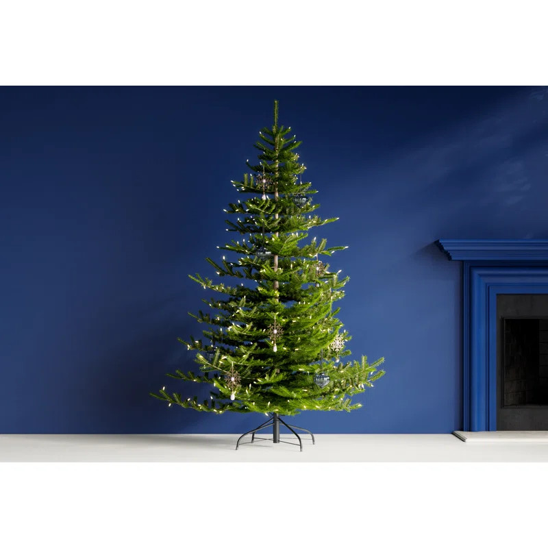 Steelside™ Pre-lit Aspen Green Fir Artificial Christmas Tree with Clear/White Lights & Reviews ... | Wayfair North America