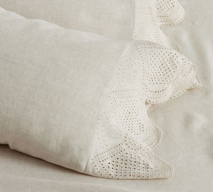 Eyelet Border Pillowcases | Pottery Barn (US)