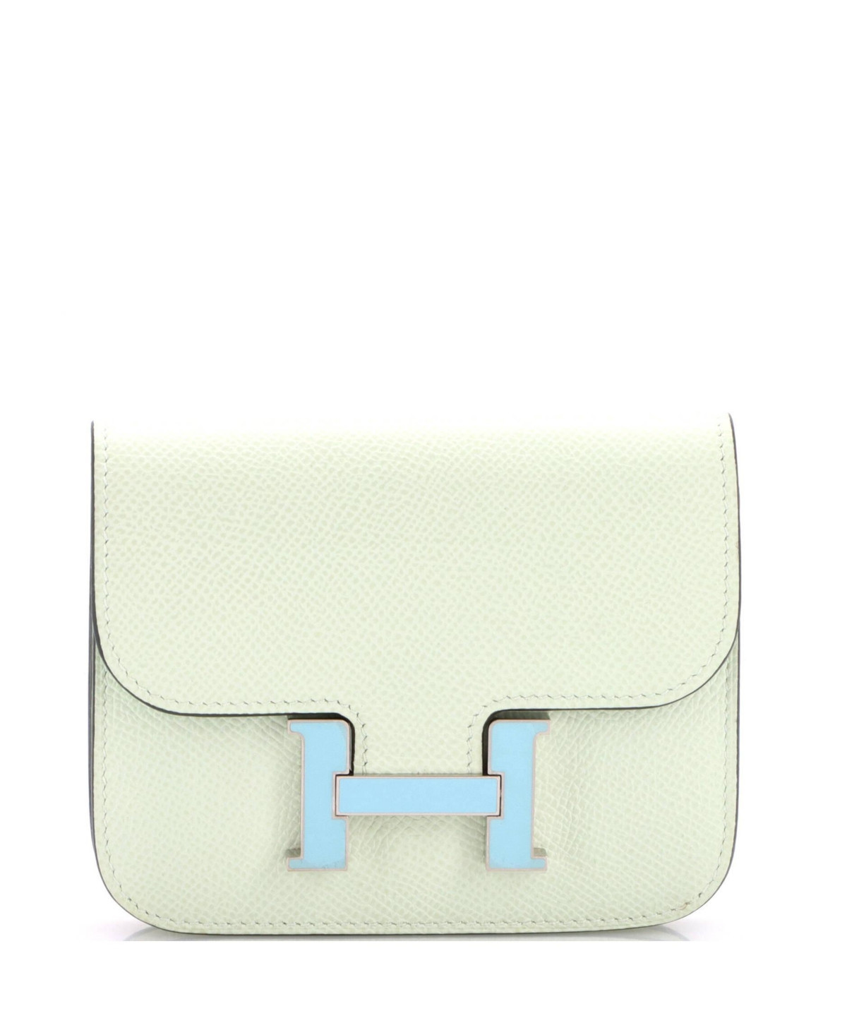 Pre-Owned Hermes Constance Slim Wallet Epsom - Green | Macy's