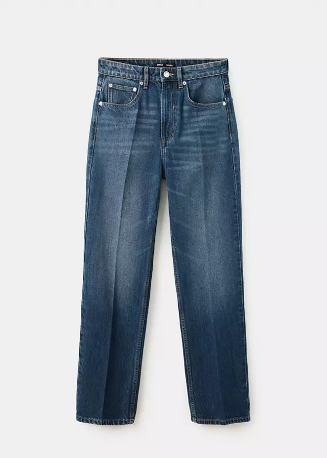 High waist straight jeans | MANGO (UK)