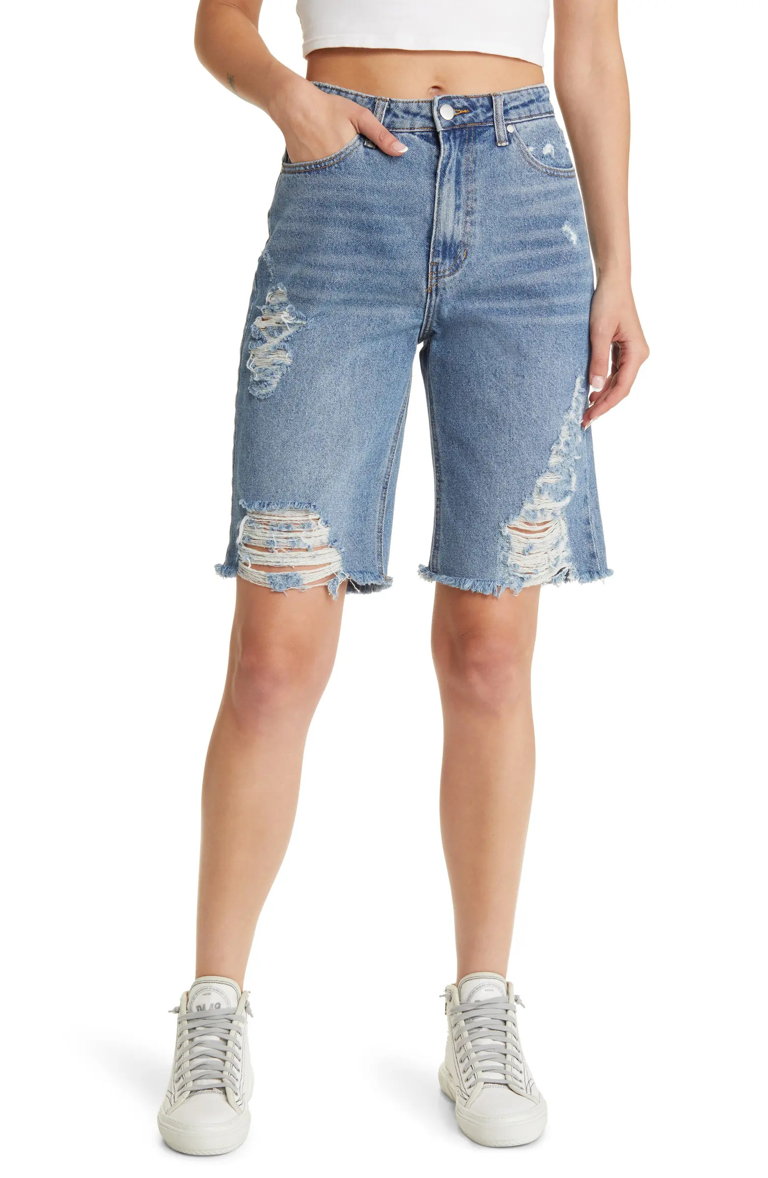 PTCL Ripped High Waist Cutoff Denim Shorts | Nordstrom | Nordstrom
