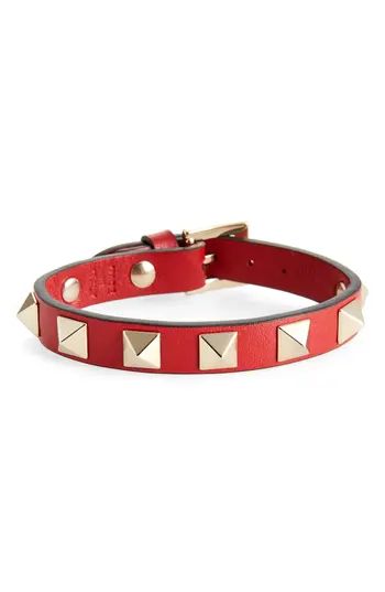 Women's Valentino Rockstud Leather Bracelet | Nordstrom