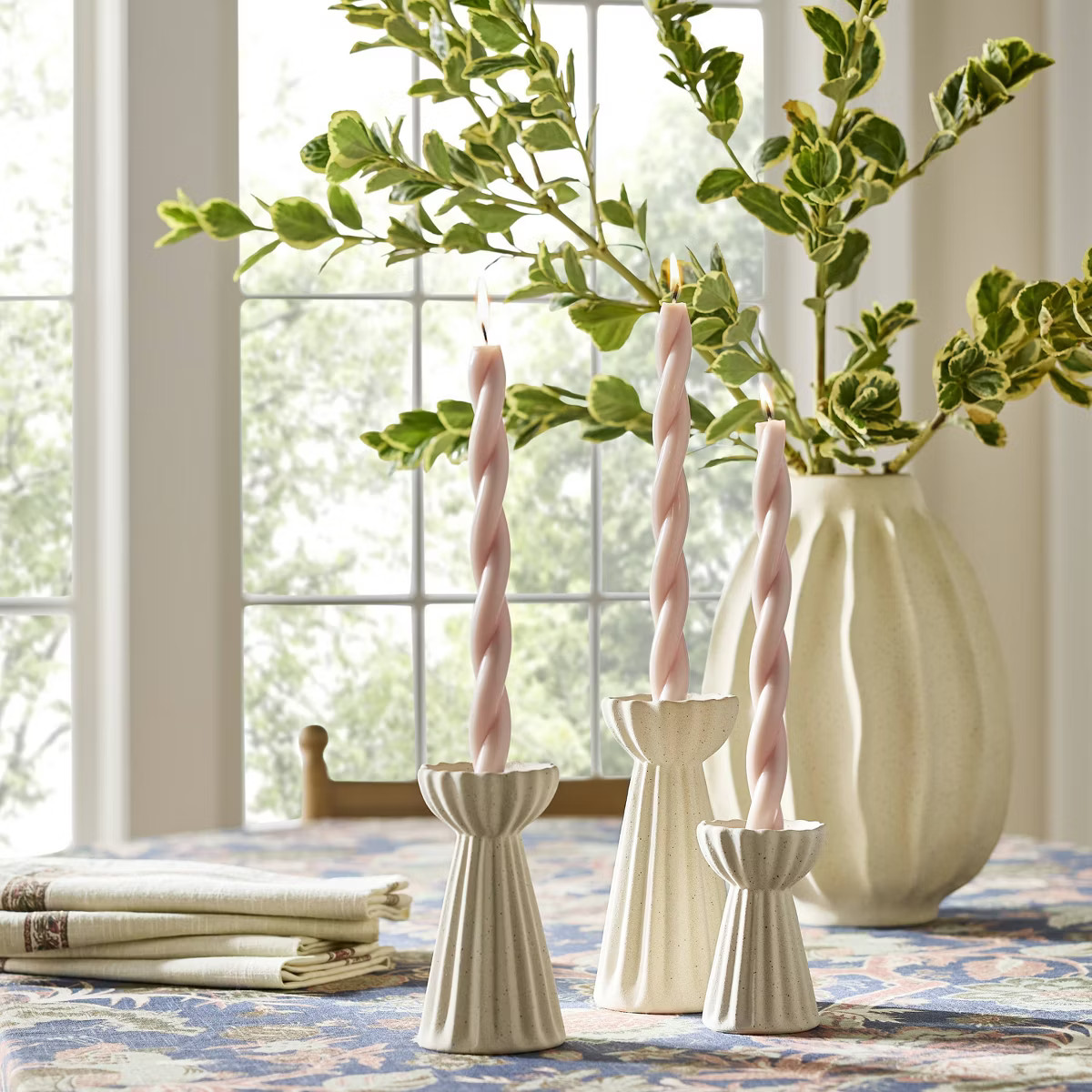 4pk Taper Set Light Pink Twist - Threshold™ designed with Studio McGee | Target