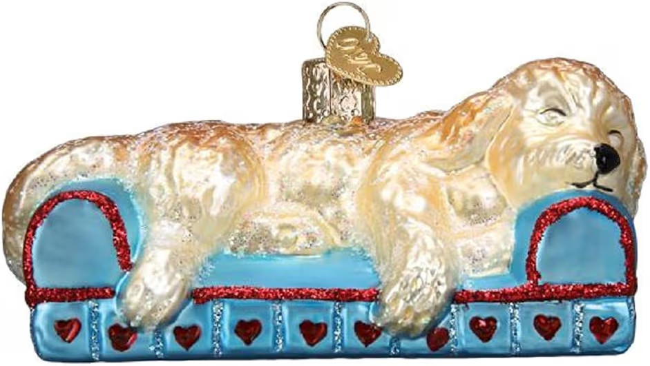 Old World Christmas Sleepy Dachshund Glass Blown Ornament for Christmas Tree, Handcrafted Holiday Decoration, Dog Collection | Amazon (US)