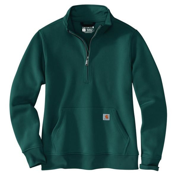 Women's Carhartt Relaxed Fit Midweight 1/4 Zip Pullover 2XLarge Greenstone | Scheels Sports