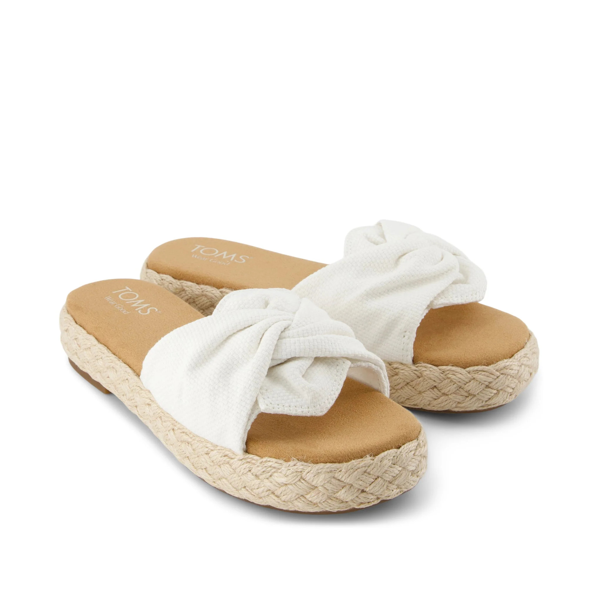 Womens Abby Slide Flatform Espadrille Sandal Bloom Heritage Canvas | Toms EMEA
