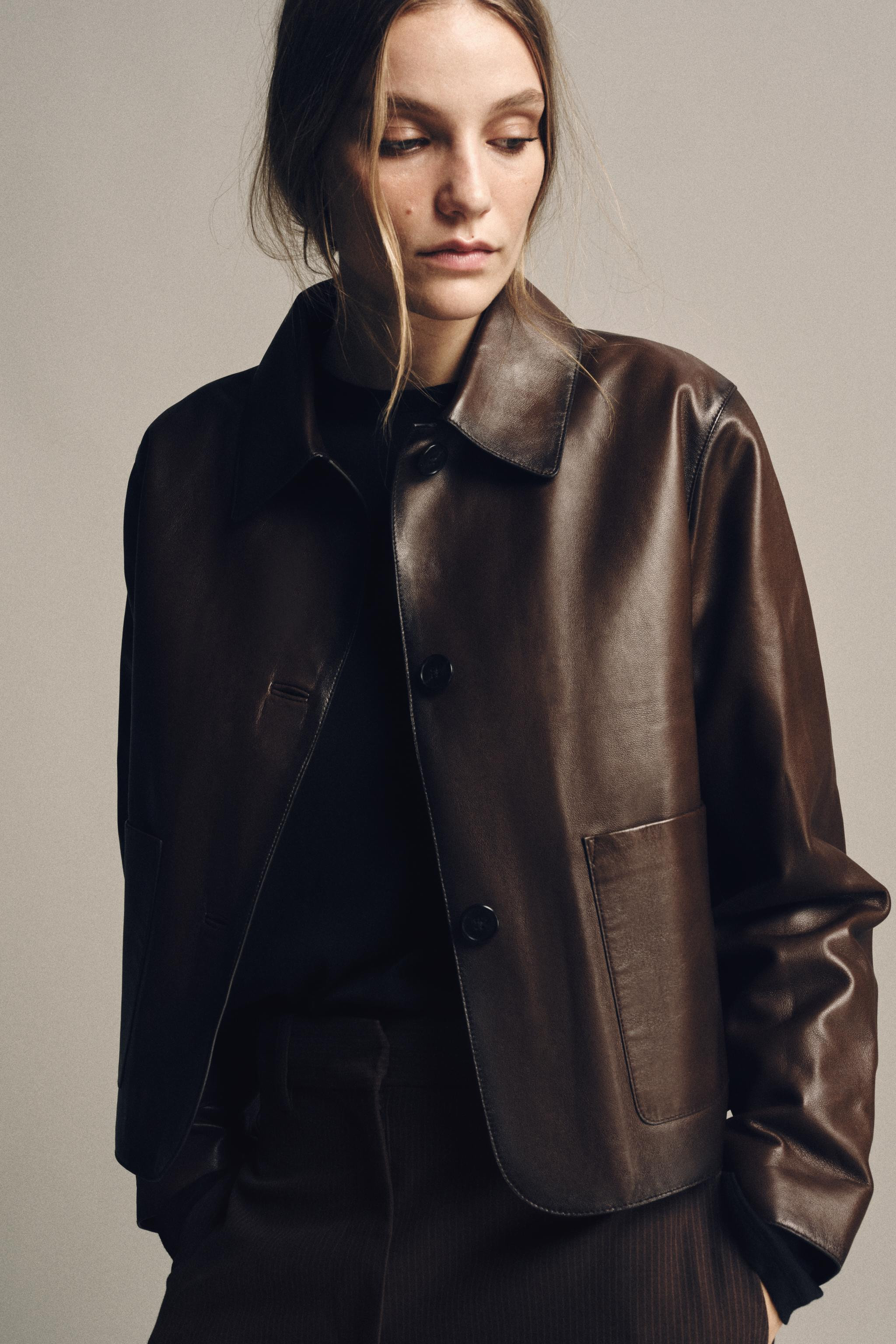 MINIMAL LEATHER JACKET ZW COLLECTION LIMITED EDITION | Zara US