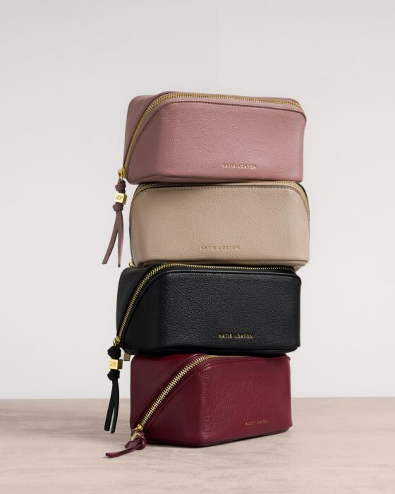 Fold-Out Mirror Makeup Bag in Cherry | Katie Loxton Ltd. (UK)